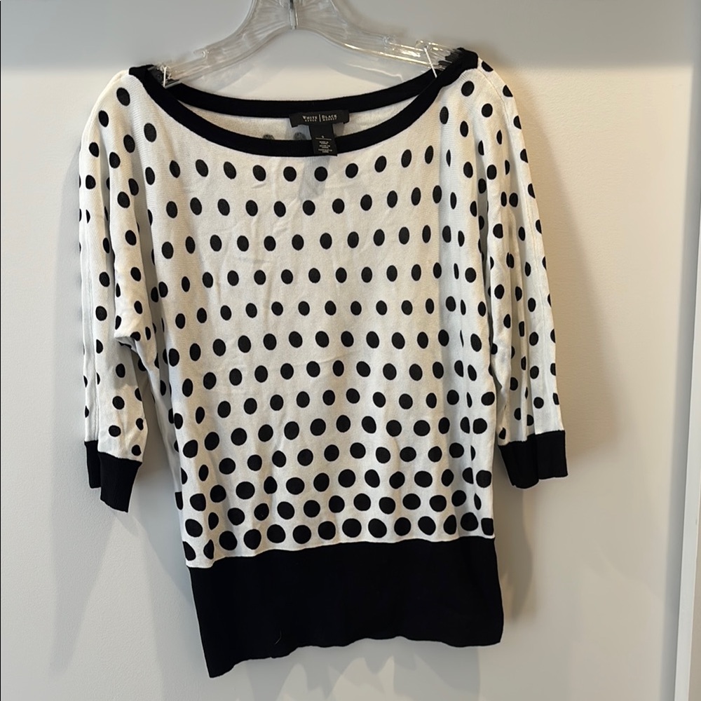 White House Black Market Polka Dot Sweater